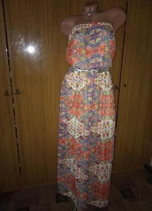 Платье-бандо в пол