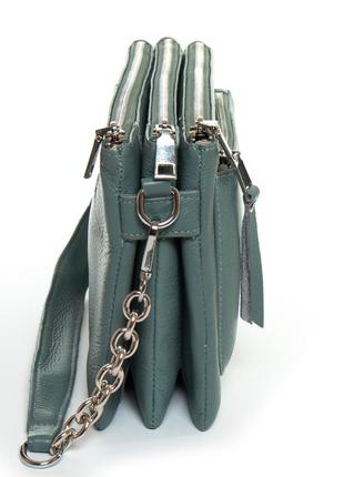Podium сумка женская классическая кожа alex rai 3016 blue-green5 фото