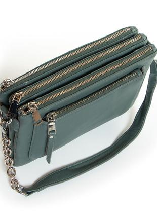 Podium сумка женская классическая кожа alex rai 3016 blue-green3 фото
