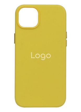 Чехол для iphone 14 leather case цвет canary yellow1 фото