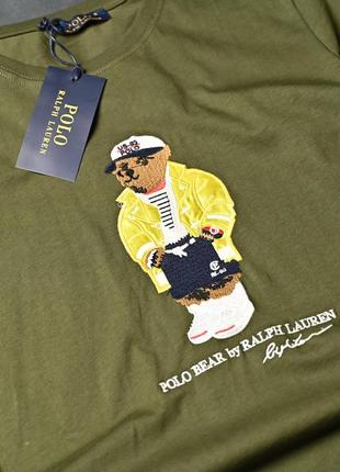 💜 люкс якість💜 футболка чоловіча "ralph lauren polo bear"2024,лого вишивка