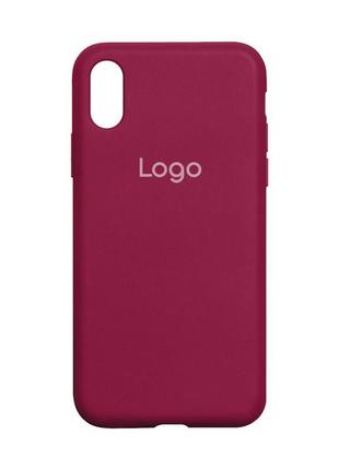 Чохол для iphone xr silicone case full size aa  колір 37 rose red1 фото