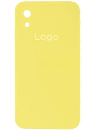 Чехол silicone case square full camera для iphone xr цвет 51.mellow yellow