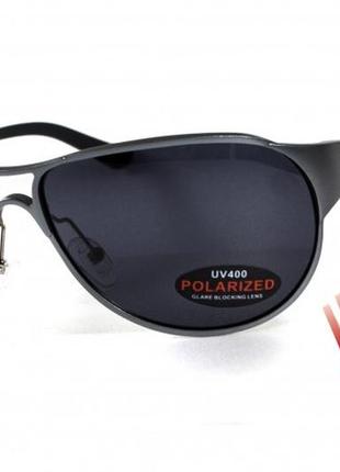 Окуляри поляризаційні bluwater alumination-3 gun metal polarized (gray) чорні в темній оправі