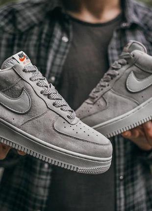 Кроссовки мужские nike air force lou luxury suede sweet grey6 фото