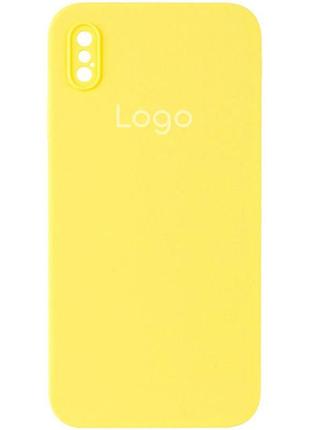 Чехол silicone case square full camera для iphone x/xs цвет 51.mellow yellow