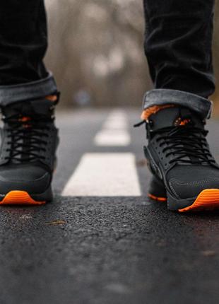 Мужские кроссовки nike huarachi acronym winter black\orange4 фото