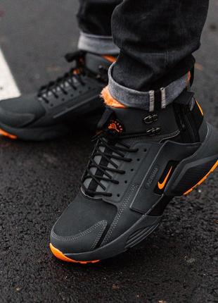 Мужские кроссовки nike huarachi acronym winter black\orange3 фото