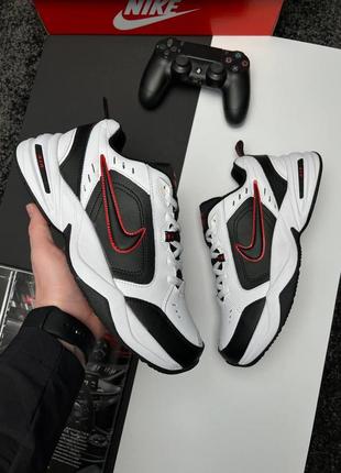 Nike air monarch black red - кроссовки мужские белые1 фото