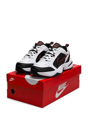 Nike air monarch black red - кроссовки мужские белые10 фото