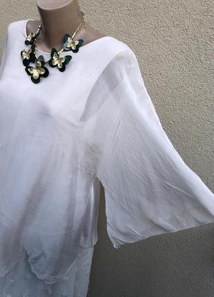 Шовкова блуза реглан,туніка,етно стиль бохо,італія5 фото