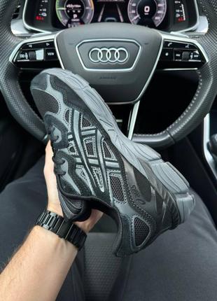 Asics gel - nyc all black gray - кроссовки мужские черные4 фото