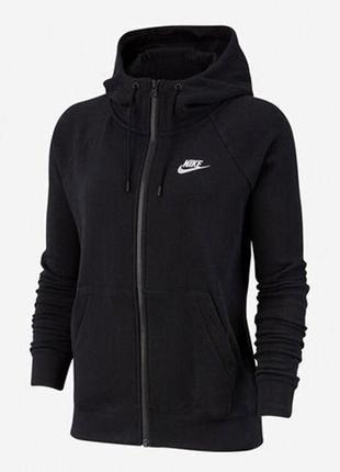 Кофта дружин. nike w nsw essntl hoodie fz flc (арт. bv4122-010)1 фото