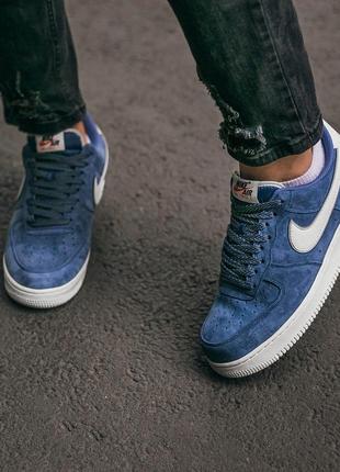 Кросівки чоловічі nike air force lou luxury blue suede