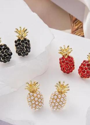 Сережки ананас
