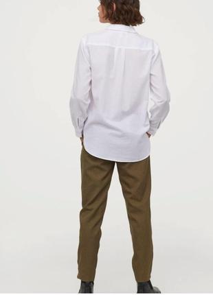 H&amp;m актуальна белая повседневная casual рубашка кэжуал бренд h&amp;m, р.м2 фото