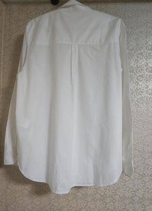 H&amp;m актуальна белая повседневная casual рубашка кэжуал бренд h&amp;m, р.м4 фото