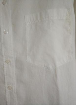 H&amp;m актуальна белая повседневная casual рубашка кэжуал бренд h&amp;m, р.м5 фото