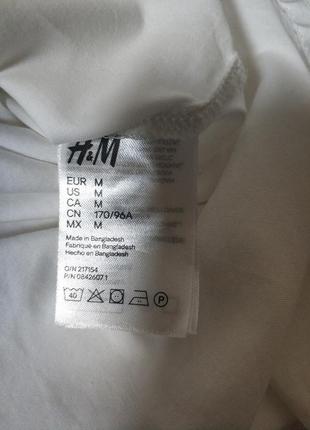 H&amp;m актуальна белая повседневная casual рубашка кэжуал бренд h&amp;m, р.м8 фото