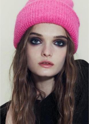Шапка zara рожева