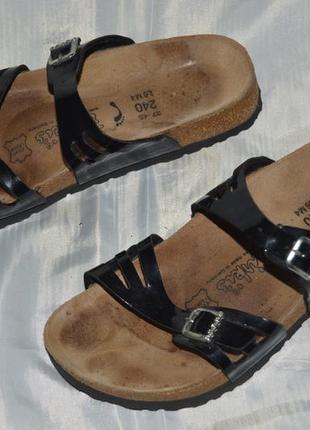 Шльопки шльопанці кожа birkis birkenstock розмір 37 38, шлепки7 фото