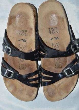 Шльопки шльопанці кожа birkis birkenstock розмір 37 38, шлепки10 фото