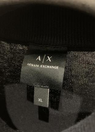 Кофта на замок armani exchange чорна светр джемпер7 фото