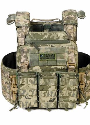 Тактический жилет плитоноска мощь (plate carrier) пиксель с функцией быстрого сброса molli pl-002