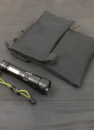 Набор: сумка с кобурой + фонарь тактический gq-113 police bl-x71-p50