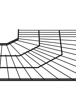 Полка угловая проволочная (600х600х406мм) черная тм "kolchuga" (консольная система хранения, черный)