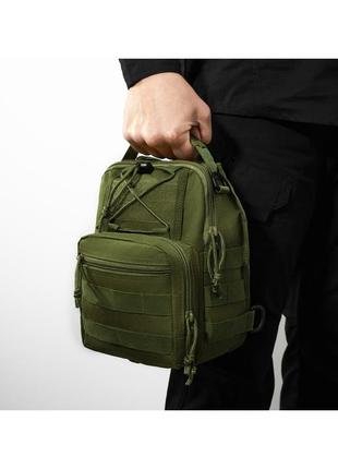 Нагрудна сумка кобура | мужская сумка-слинг тактическая | мужская тактическая сумка барсетка | рюкзак yp-4092 фото