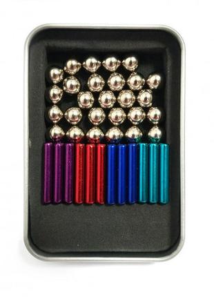 Різнобарвний магнітний конструктор buckyballs n buckybars, jn-561 64 деталі