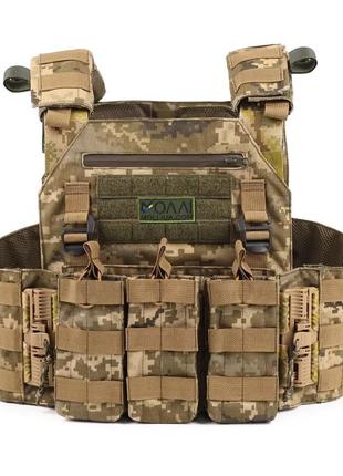 Тактичний жилет плитоноска nova (plate carrier) з функцією подвійного швидкого скидання molli pl-009