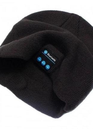 Портативная колонка шапка с bluetooth наушниками sps hat bt true. my-688 цвет: черный3 фото