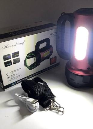 Ліхтар для кемпінгу акумуляторний t93-led+cob, кемпінговий світильник, ліхтар pz-202 кемпінговий світлодіодний3 фото