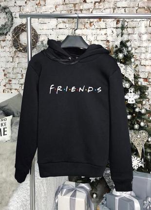 Толстовка с принтом friends, худи на флісі❄☃️, кенгурушка