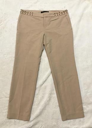 Светлые бежевые брюки штаны
