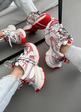 Жіночі кросівки balenciaga 3xl white red7 фото