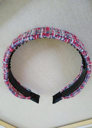 Обруч з твідової тканини в стилі шанель