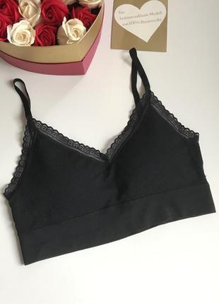 Новий еластичний бюстгальтер топ чашки з пуш ап 💙💛 сток