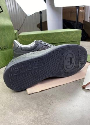 Кроссовки gucci gg trainer gray серые ob3825 фото