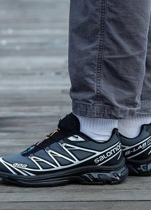 Демісезонні кросівки salomon xt-6 adv колір сірий, чорний