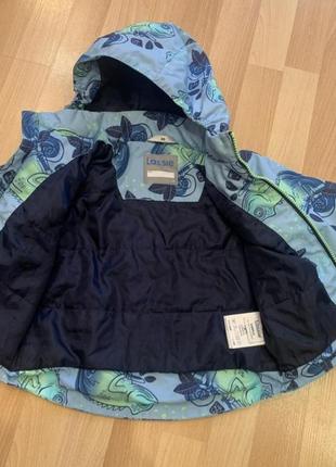 Супер комплект-брендова дитяча водонепроникна куртка+ шапочка з таким же яскравим принтом,р.806 фото