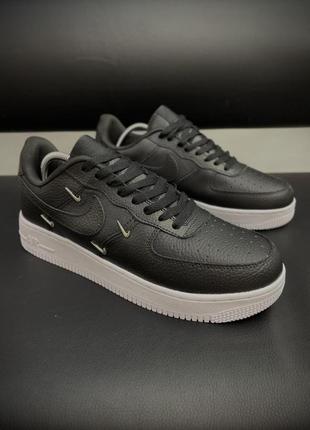 Кроссовки nike air force vj (черные с белой подошвой)