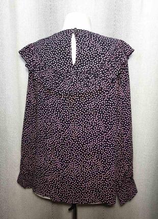 100% вискоза. женская натуральная летняя вискозная блуза, блузка розовый горох штапель2 фото