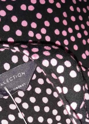 100% вискоза. женская натуральная летняя вискозная блуза, блузка розовый горох штапель3 фото