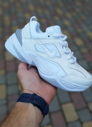 Жіночі кросівки nіke m2k tekno білі з сірим1 фото