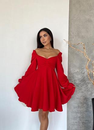 Жіноча сукня коротка базова чорна червона біла малинова коричнева базова на весну8 фото