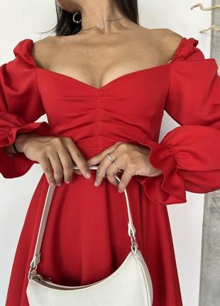 Жіноча сукня коротка базова чорна червона біла малинова коричнева базова на весну7 фото