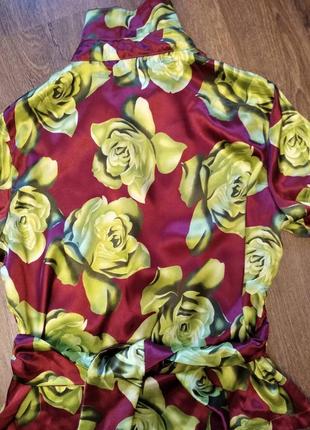 Блуза атласна жіноча на запах розмір xl4 фото